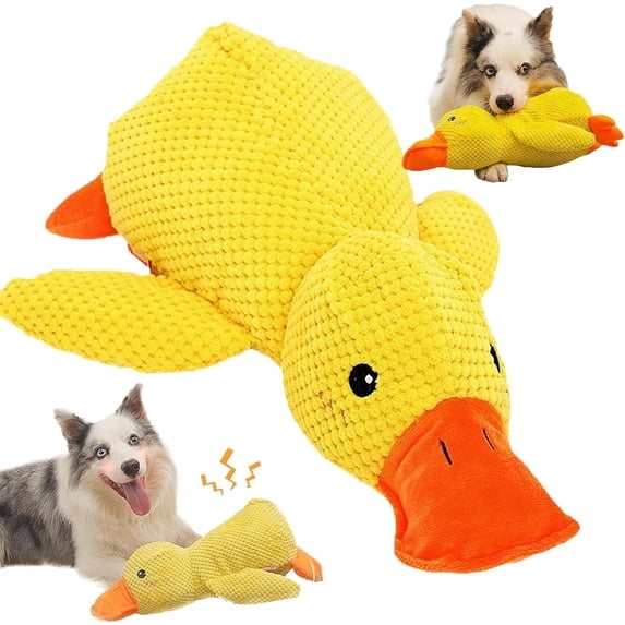 Mellow Dog Calming Duck, 2026 New Calming Duck Dog Toy, Calming Ducks Dog Toy, The Mellow Dogs Calming Pillow with Quacking Sound, Soft Stuffed Ducks Dogs Toys for Indoor Puppy Small,M