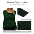 thumbnail image 6 of Womens Shirts Womens Sequin Top Long Sleeve Dark Green Sparkly Shirt Shiny Top Ladies Shirts Holiday Tops, 6 of 8