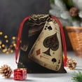 thumbnail image 5 of Poker Cards Vintage Drawstring Gift Bag Soft Pouch Reusable Favor Bags for Christmas, Halloween, Candy, Wedding, Birthday, 5 of 7