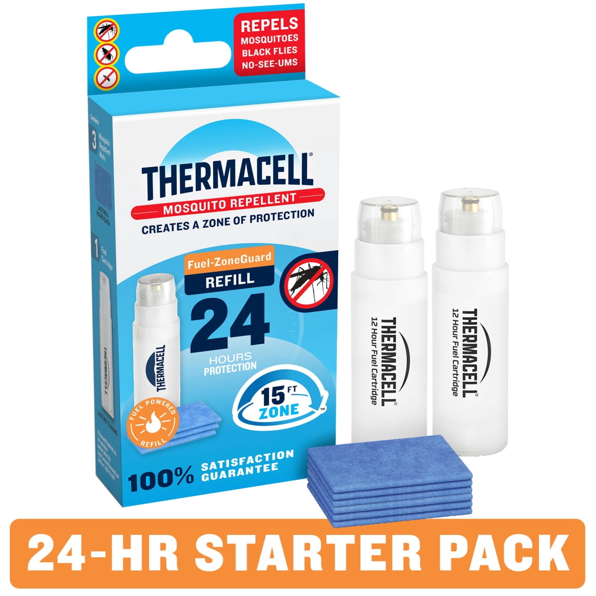 (2 pack) Thermacell Fuel-ZoneGuard Fuel Powered Mosquito & Multi-Insect Repellent 24-Hr Refill Pack