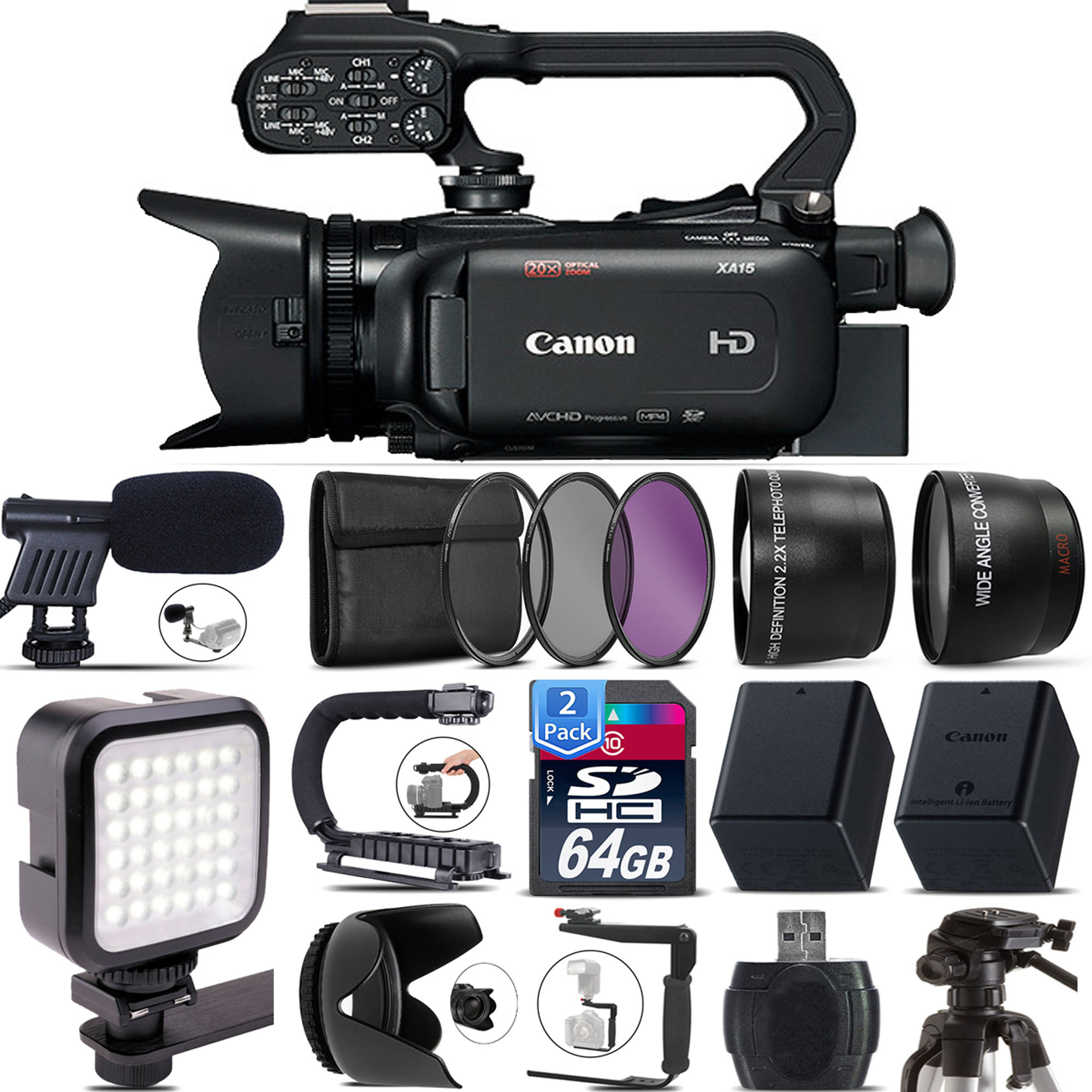 Canon XA15 Compact Full HD Camcorder with SDI, HDMI, and Composite