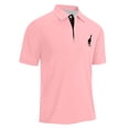 thumbnail image 2 of CONZONE Mens Polo Shirt Short Sleeve Casual Polo Shirt for Men Graphic Breathable Slim Fit Cozy Summer Golf Shirts, 2 of 4