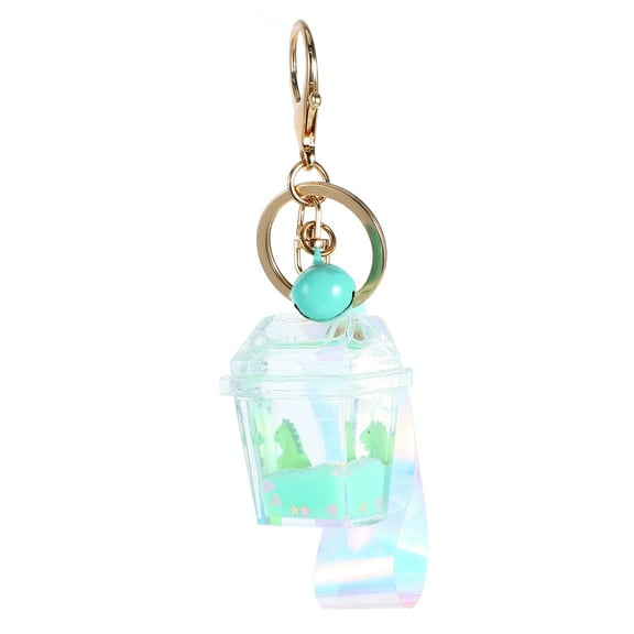 PBPBOX 1PC Cute Cartoon Liquid Quicksand Keychain Acrylic Bag Charm