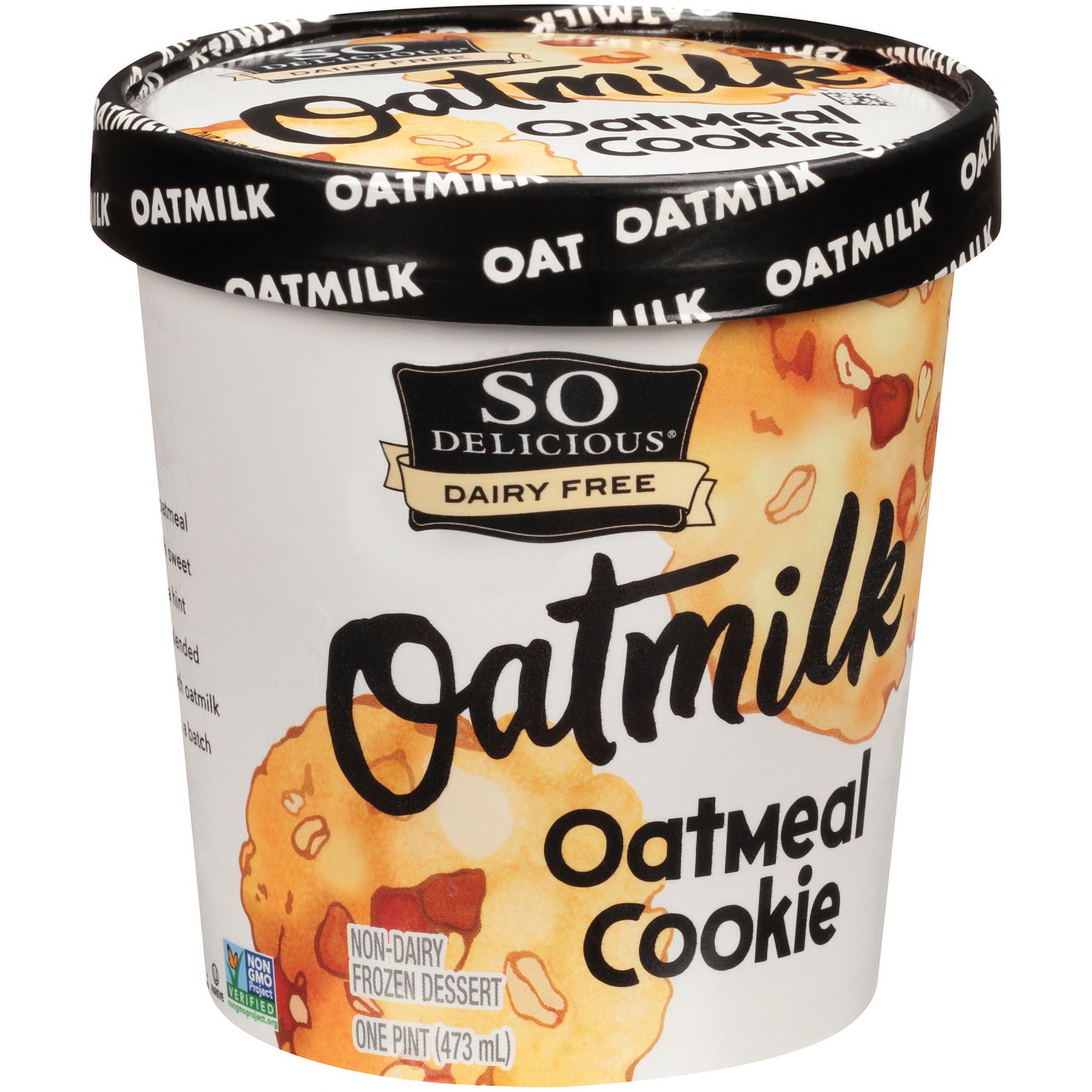 So Delicious® Dairy Free Oatmilk Oatmeal Cookie Non-Dairy Frozen Dessert 1 pt. Tub - image 2 of 5