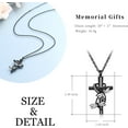 thumbnail image 2 of Cross Urn Necklace for Ashes Dragonfly/Hummingbird/Flower Cross Urns Pendant Necklaces Cremation Ashes Memorial Jewelry for Men Women, 2 of 4