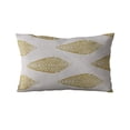 thumbnail image 4 of Plutus Brands Green, Beige Plutus Large Leafs Floral Luxury Throw Pillow 24 in x 24in, Double Sided 24" x 24", 4 of 8