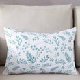 thumbnail image 3 of Teal Leaves Throw Pillow Cover 24 x 36 Inch Decorative Pillow Cover Summer Plants Flowers Vintage Pastoral Lumbar Pillowcase Seasonal Rectangle Cushion Case for Couch Sofa Bed Living Room, 3 of 7