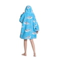 thumbnail image 5 of Oversized Hoodie Blanket Wearable Blanket Sweatshirt Plush Warm Cozy Fleece Top for Women Men Kids, 5 of 6