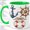 Green, variant on Nautical Anchor Accent Mug, 11oz Ceramic Coffee Cup for Ocean Lovers