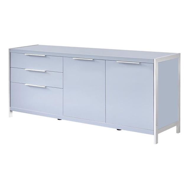 Armoire de Rangement Gris Pâle Lustré avec 5 Compartiments et Acier Inoxydable