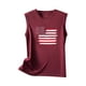 thumbnail image 4 of Camiseta holgada sin mangas con cuello redondo y estampado informal de verano para mujer Pompotops  lopia993369, 4 of 5
