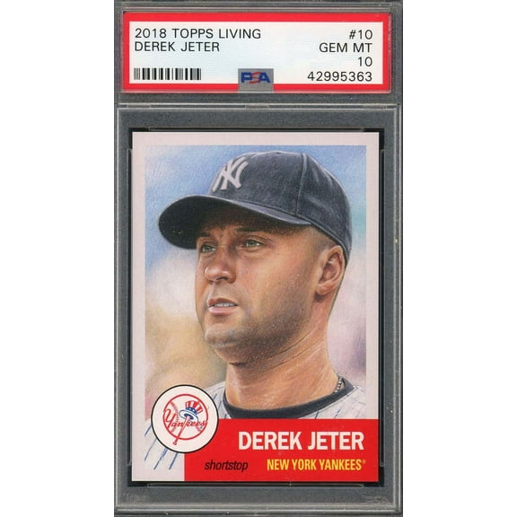 Derek Jeter 2018 Topps Living Baseball Card #10 Graded PSA 10 GEM MINT
