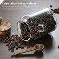 thumbnail image 4 of Glass Storage Jar with Wooden Lid and Spoon - Airtight Kitchen Canister for Coffee Beans, Tea, Spices - Clear Container with Brown Top - 3 Sizes Available (9.5/12/15cm Height) - Multipurpose Food, 4 of 6