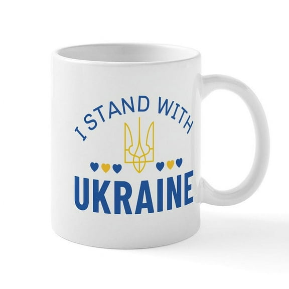 CafePress - I Stand With Ukraine - 11 oz Ceramic Mug - Novelty Coffee Tea Cup