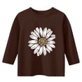 thumbnail image 3 of jobturf Shirts for Girls Trendy Flower Graphic Tees Casual Lightweight Summer Blouses Comfy Loose 3/4 Sleeve Tops Size 3-12 Years, 3 of 5