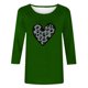 thumbnail image 2 of TaTaai Women Loose Black Top St. Patrick's Print Crew Neck 3/4 Sleeve Fashion Tee Ladies Spring Daily Wear Soft Comfortable Non-See-Through No Fading Stylish Top Gift, 2 of 7