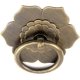 thumbnail image 3 of Perillas de anillo de caída Tiradores de anillo de tono de bronce antiguo Tiradores de gabinete de cajón de tocador en forma de flor - 2 piezas, 3 of 5