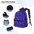 thumbnail image 5 of Lsque Beautiful Purple Snowflakes Classic Casual Backpack - Large Capacity Water-Resistant Backpack for School, Work, Travel, and Outdoor Activities, 5 of 8