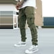 thumbnail image 3 of Pantalones cargo informales para todas las estaciones para hombre: pantalones de chándal con cintura elástica y bolsillos para actividades al aire libre y uso diario, 3 of 8