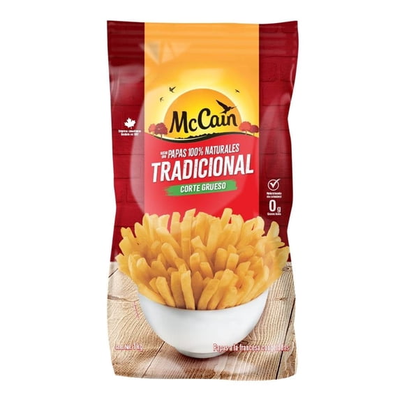 Papas a la francesa McCain tradicional corte grueso de 1 kg