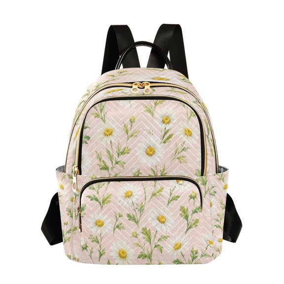 Quilted Backpack Fashion Backpack 10.23*5.11*12.59 Inch Women's Fashion Backpack Picnic Shopping Travel Out Sports backpack Green Leaf Gentle