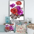 thumbnail image 3 of Designart 'Fuchia and Red Flowers' Traditional Framed Art Print, 3 of 4