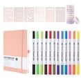 thumbnail image 1 of Kit de Diario Punteado, Cuaderno de Tapa A5 con Páginas Numeradas, Kit de Diario Punteado para Principiantes, Color Rosa, 1 of 5