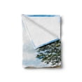 thumbnail image 2 of Barn Wood Wagon Wheel Soft Flannel Fleece Throw Blanket, Fresh Green Meadow Ranching Fences Growth Rural Landscape Trees, Cozy Plush for Indoor and Outdoor Use, 70" x 90", Multicolor, by Ambesonne, 2 of 6