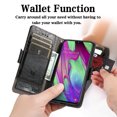 thumbnail image 2 of Case for Samsung Galaxy A40 Cover Leather Wallet Folio Case Book Design Flip Magnetic Closure - Black, 2 of 5