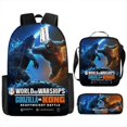 thumbnail image 1 of Mochila con estampado de Godzilla, juego de 3 piezas, mochila para portátil de 17 pulgadas, mochila escolar, mochila de viaje multifuncional unisex, 1 of 5