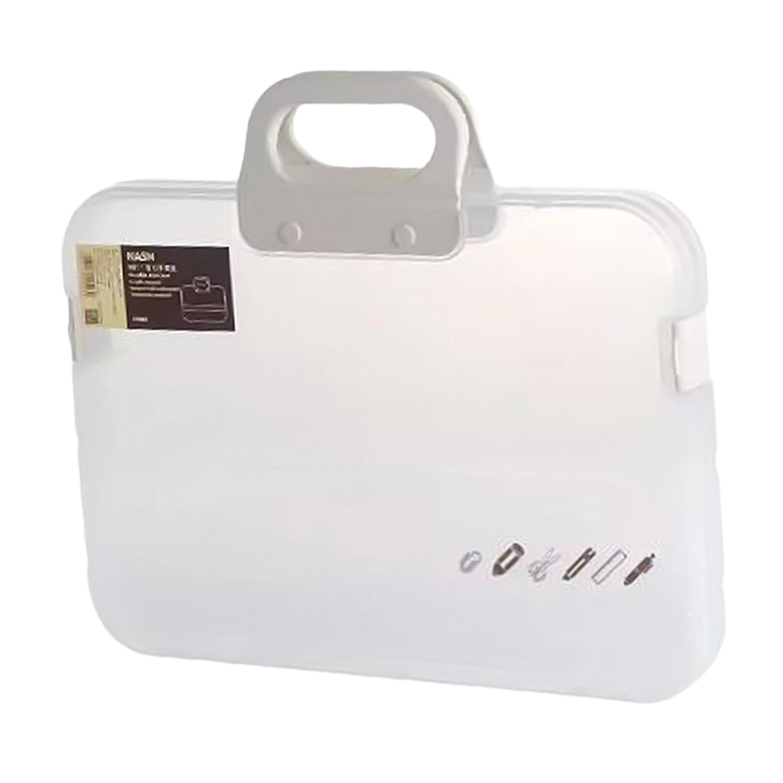 MAGIDEAL Portable files Organizer A4 Document Box Multipurpose Accessories with Snaps Transparent