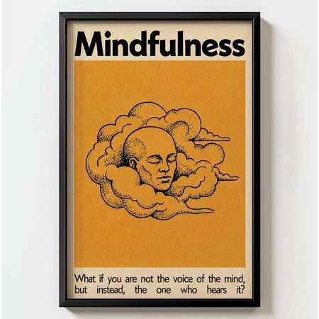 Mindfulness Meditation Zen Wall Art Decor Unframed Paper Print
