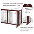 Yunwen Standing Solid Wooden Pet Gates for Indoor Doorways Dog Fence