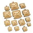 thumbnail image 1 of Troubled Kawaii Computer Face Emoticon Wood Mini Charms Shapes DIY Craft Jewelry - No Hole - 18mm (17pcs), 1 of 7