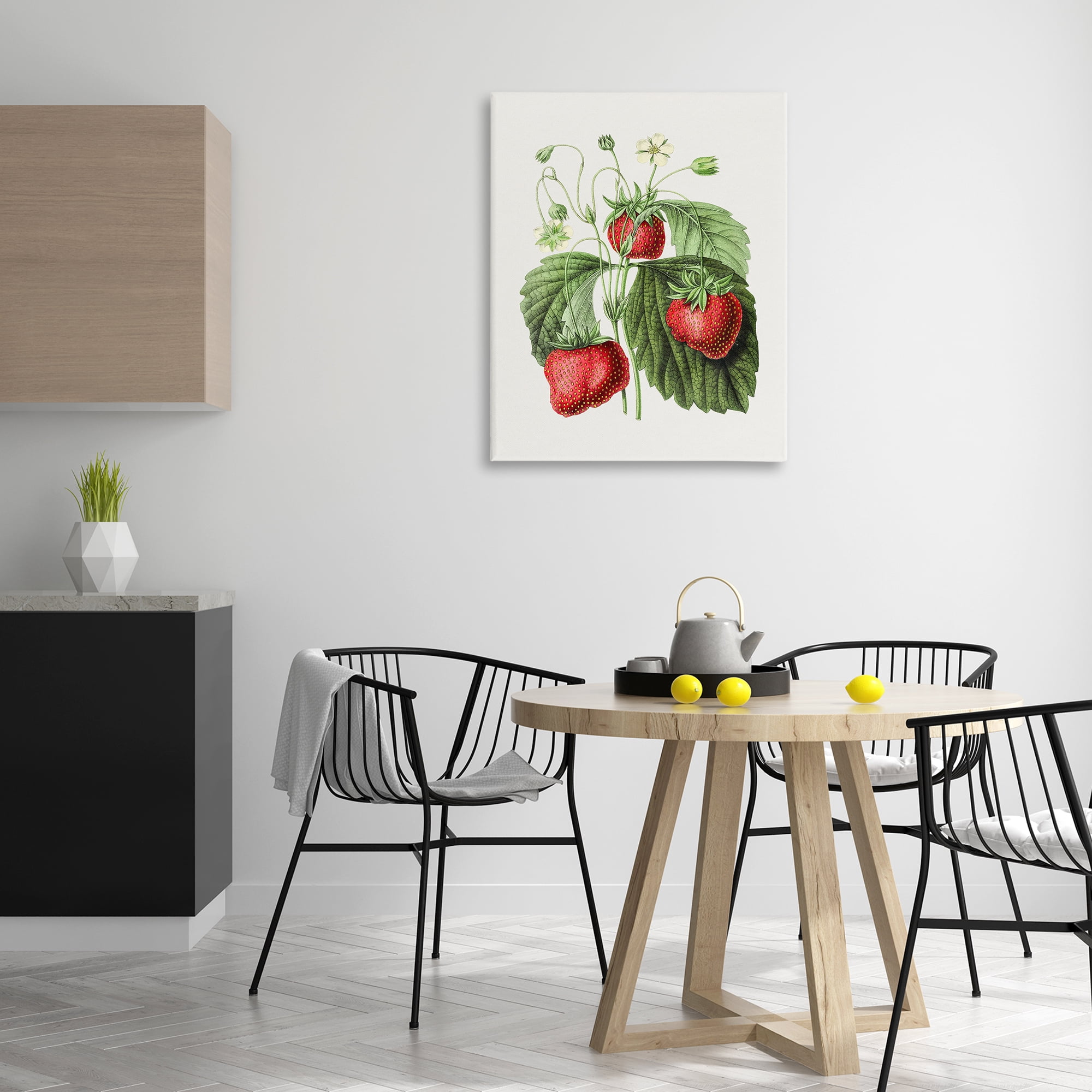 Stupell Industries Vintage Strawberries Study Food & Beverage Painting Gallery Wrapped Canvas Art Print Wall Art, 30 x 40