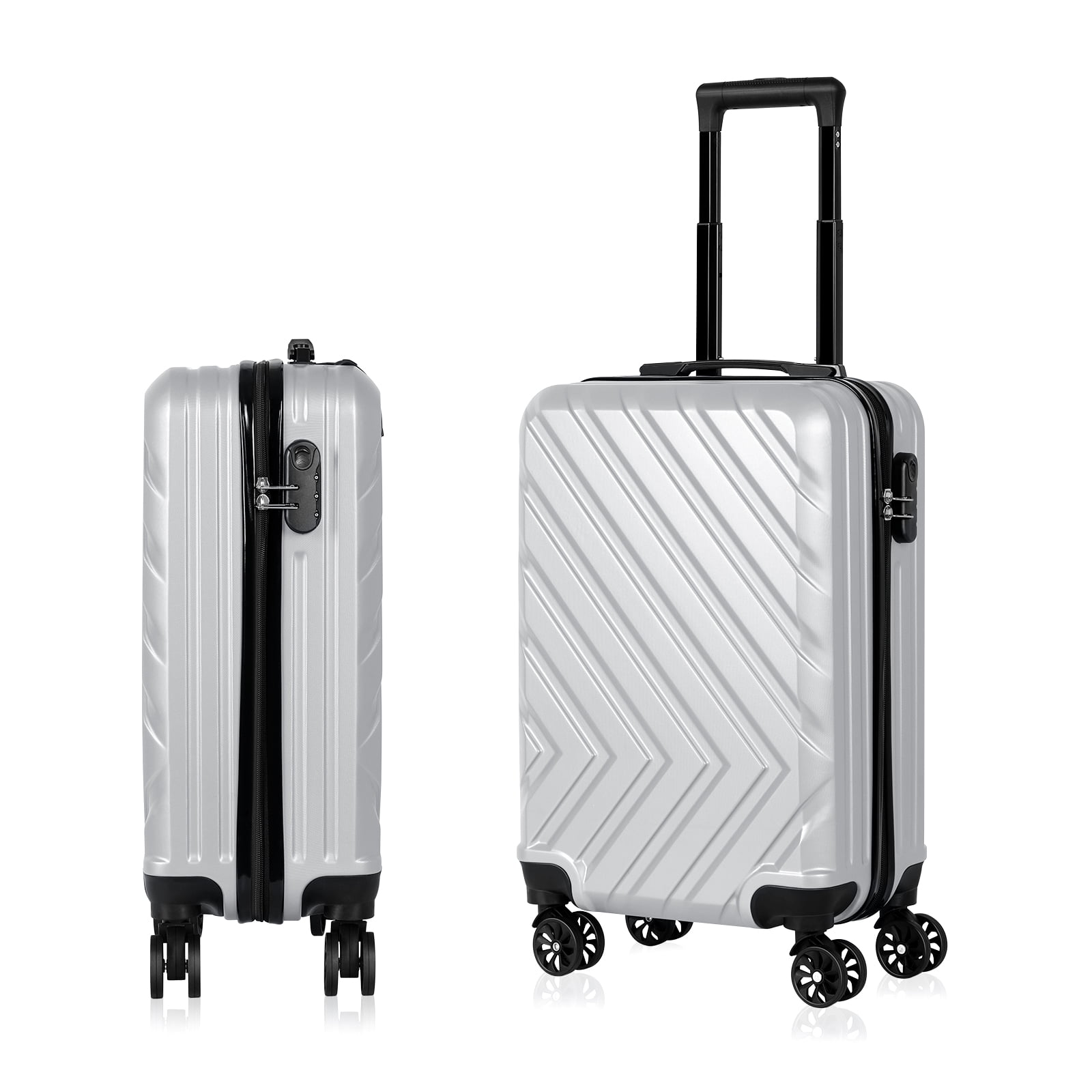 Carry On Luggage, 20" Hardside Suitcase ABS Spinner Luggage with Lock
