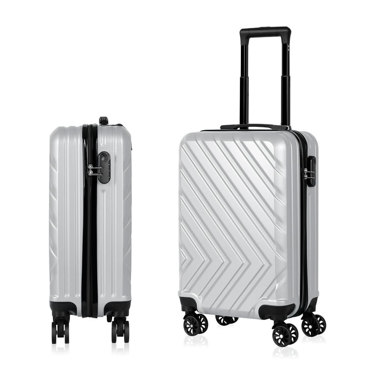 Essential Cabin Lightweight Carry-On Suitcase, White Gloss