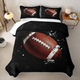 thumbnail image 2 of Erosebridal Splatter Football Quilt Full, Cartoon Ball Print Full Bedspread Sets for Boys and Girls, 3 Pieces, 2 of 7