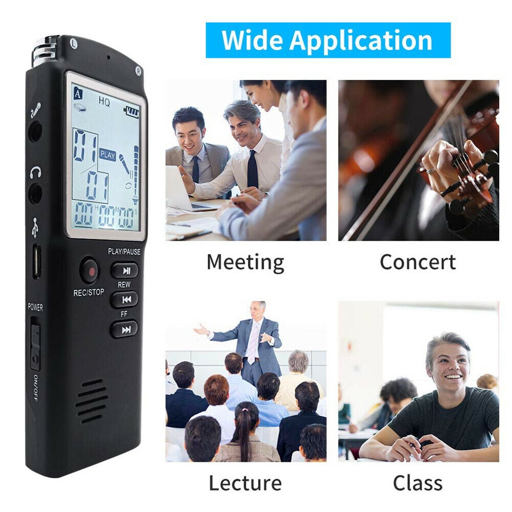 Voice Activated Spy Digital Sound Audio Recorder Dictaphone 8GB Rechargeable 