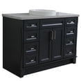 thumbnail image 2 of Bellaterra Home  49 in. Single Round Sink Vanity with Granite Top, Dark Gray & Gray, 2 of 15