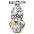 thumbnail image 3 of BLISSFUL STEP Women's Snake Printed Chunky Heel Ankle Strap Sandals, 3 of 6