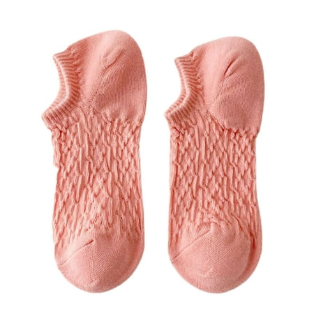 

YX STORE 1 Pair Cotton Women Socks Thin Jacquard Solid Color Boat Socks for Daily Life