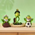 thumbnail image 3 of Figuras de rana, regalo de jugador de baloncesto de rana, esta estatua de rana única agrega un toque moderno a su hogar, sala de estar B, 3 of 3