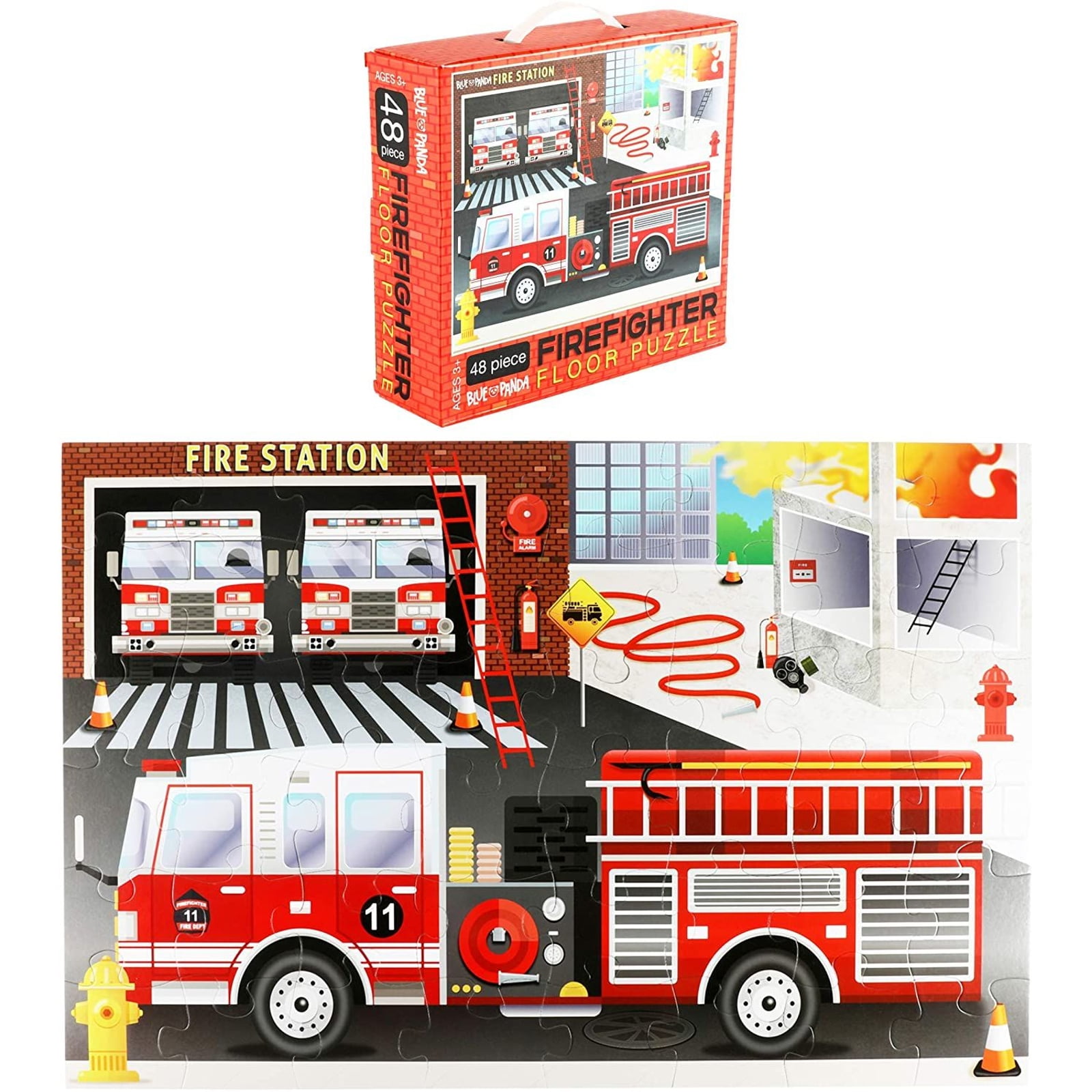 Personalized puzzle for kids Fire truck puzzle for boy Custom children puzzle Truck birthday gift Transport puzzle Kids jigsaw puzzle