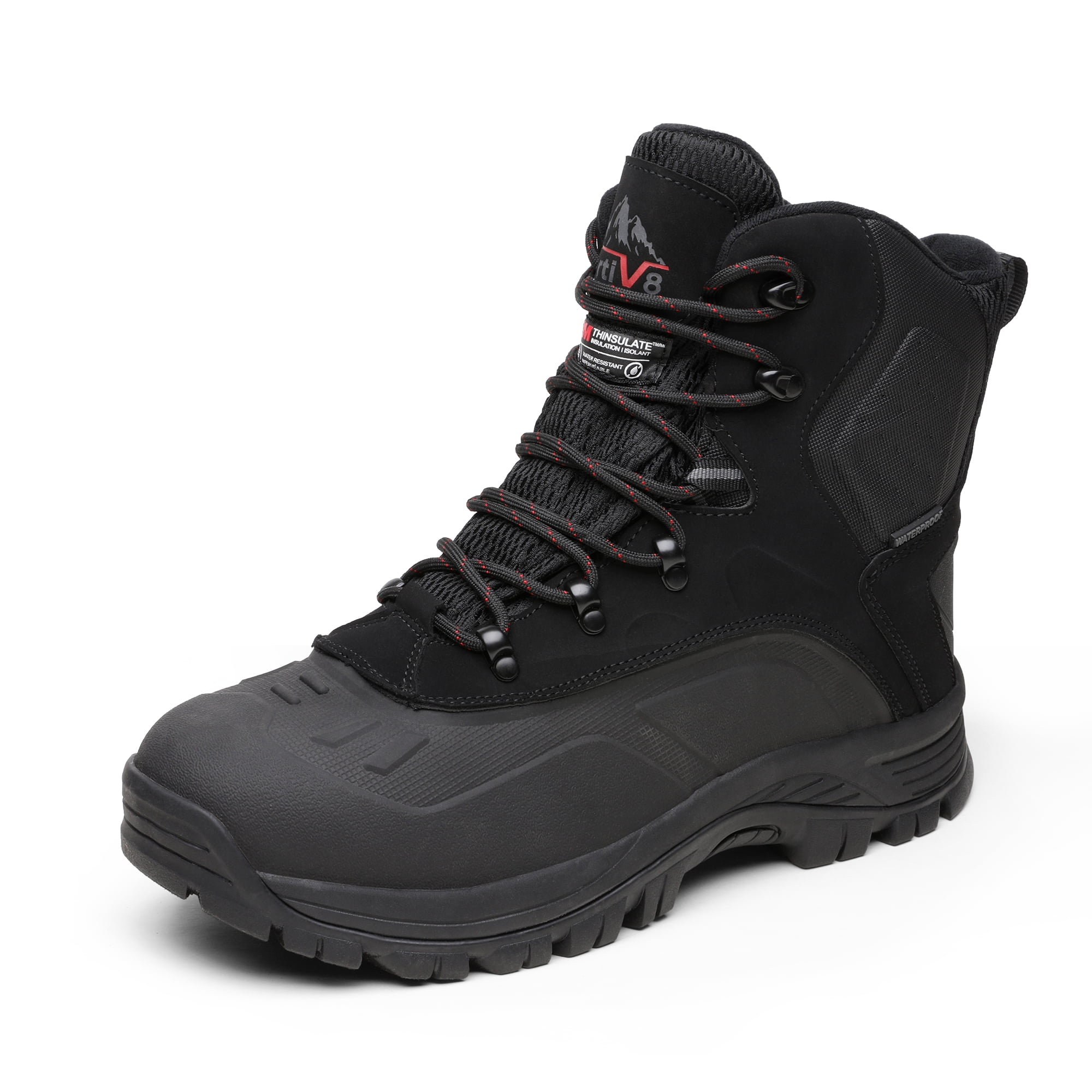 Quickshark Mens Work Boots Outdoor Hiking Boot Trekking Walking Camping Traveling Casual Wide Water-Resistant Shoes 