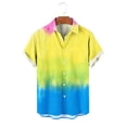 thumbnail image 5 of Gamivast Summer Shirts Abstract Print Lapel Collar Beach Shirts Button Down Casual Shirts Short Sleeve Graphic Pattern Holiday Festival Soft, 5 of 6