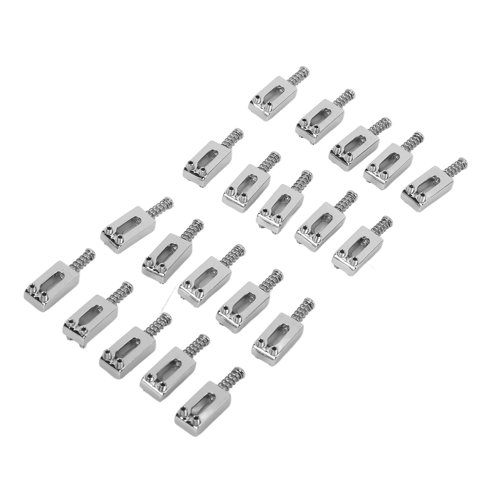 20Pcs Electric Guitar Bridge Saddles Silver Great Sound Quality Accurate Processing Guitar Part Replacement