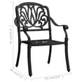 thumbnail image 4 of vidaXL 5 Piece Bistro Set Cast Aluminium Black, 4 of 5
