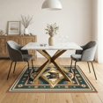 thumbnail image 3 of ODIKA 5'x7' Washable Area Rug Cowboy Southwestern Stripe Border Mens Decorations Reindeer Cabin Flowing for Small Living Room, Bedroom, Easy Care, Non-Shedding, Pet Friendly, 3 of 7
