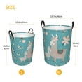 thumbnail image 5 of Balery Teal Mama Llama Round Laundry Basket with Handles Waterproof Freestanding Laundry Hamper for Clothes Toys in the Dorm and Family-Medium, 5 of 8